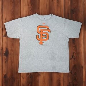 San Francisco Giants Majestic T-Shirt Mens 2XL Gray‎ MLB Baseball Graphic Tee